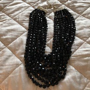 Beautiful black 12 strand beaded necklace